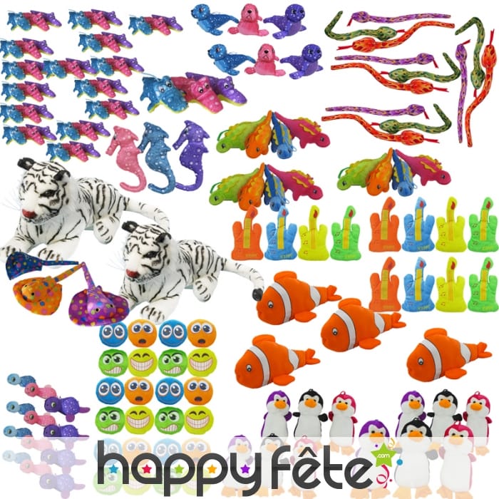 Lot de 150 peluches assorties