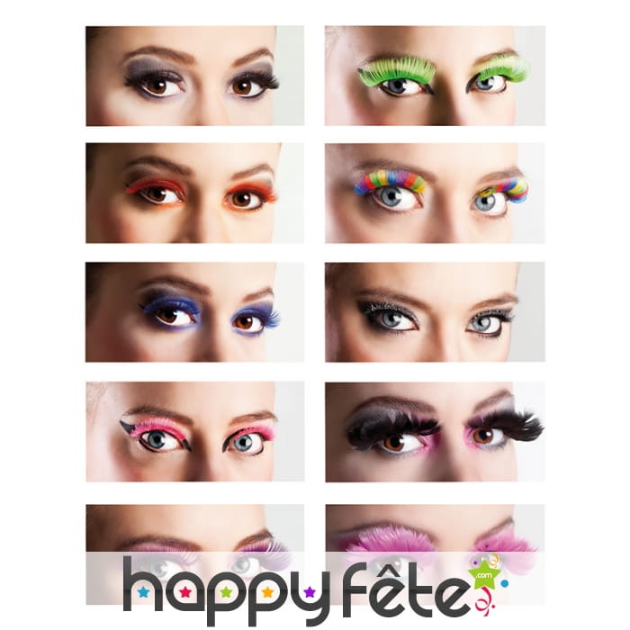 Lot de 20 paires de faux cils auto-adhésifs