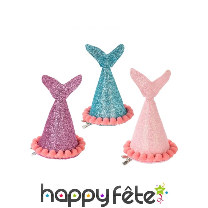 Lot de 3 chapeaux en forme de queue de sirène