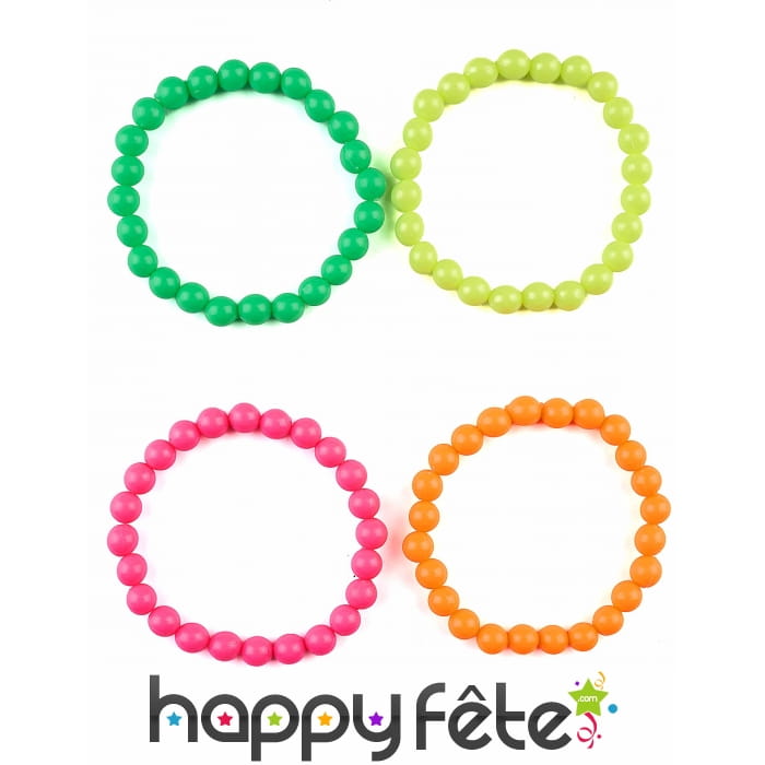Lot de 4 bracelets multicolores pour adulte