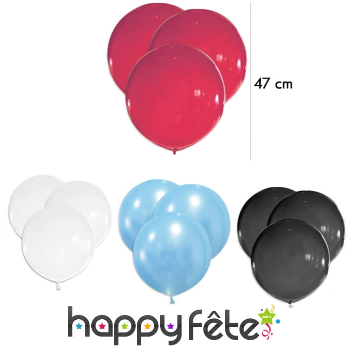 Lot de 5 grands Ballons, 47 cm