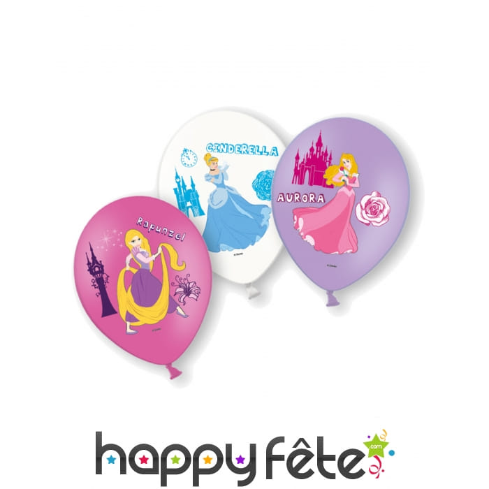 Lot de 6 ballons des Princesses Disney, 28 cm