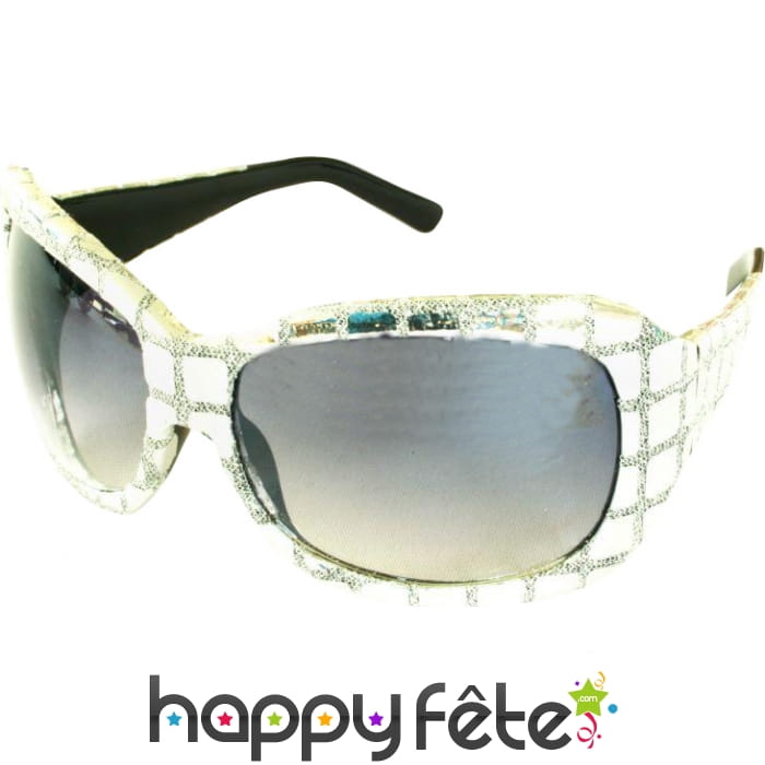 Lunettes disco argentées. uv400