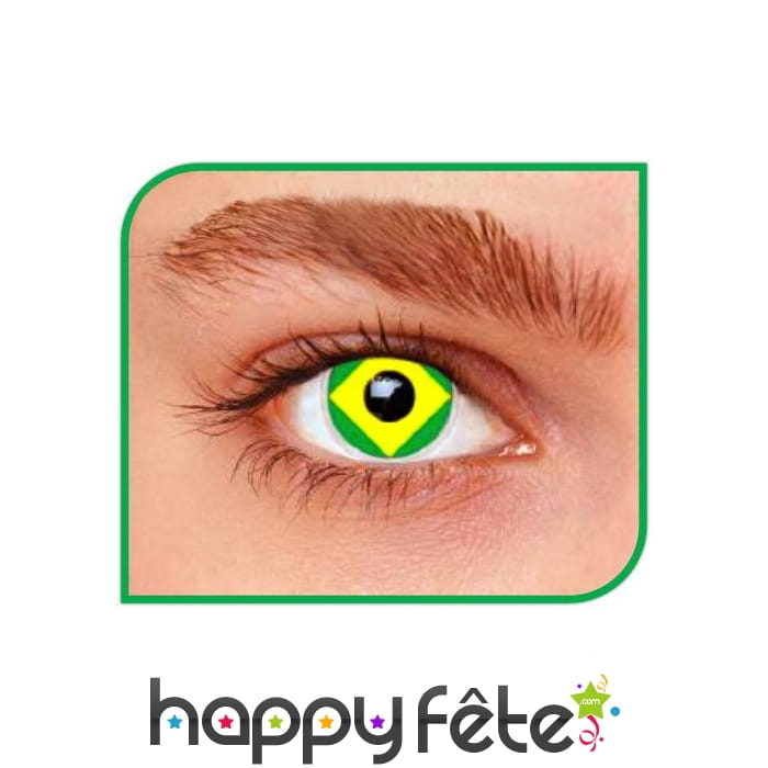 Lentilles drapeau Brésil