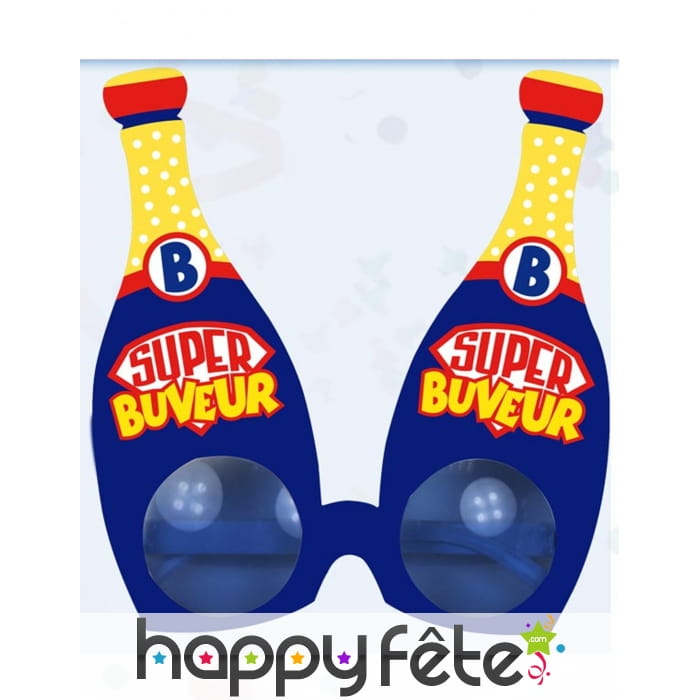 Lunettes de bouteilles de bulles Super Buveur