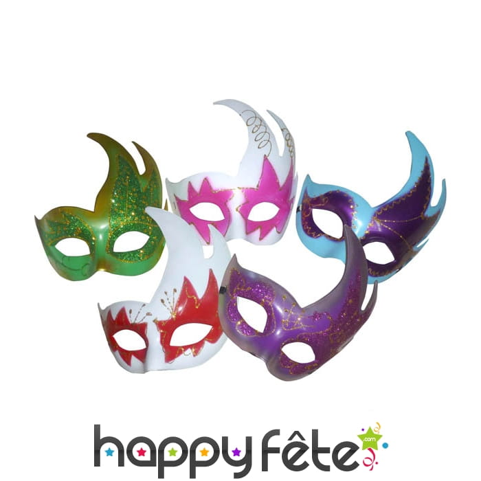 Loup de carnaval à paillettes