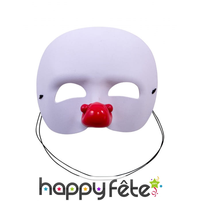 Loup de clown blanc pour enfant