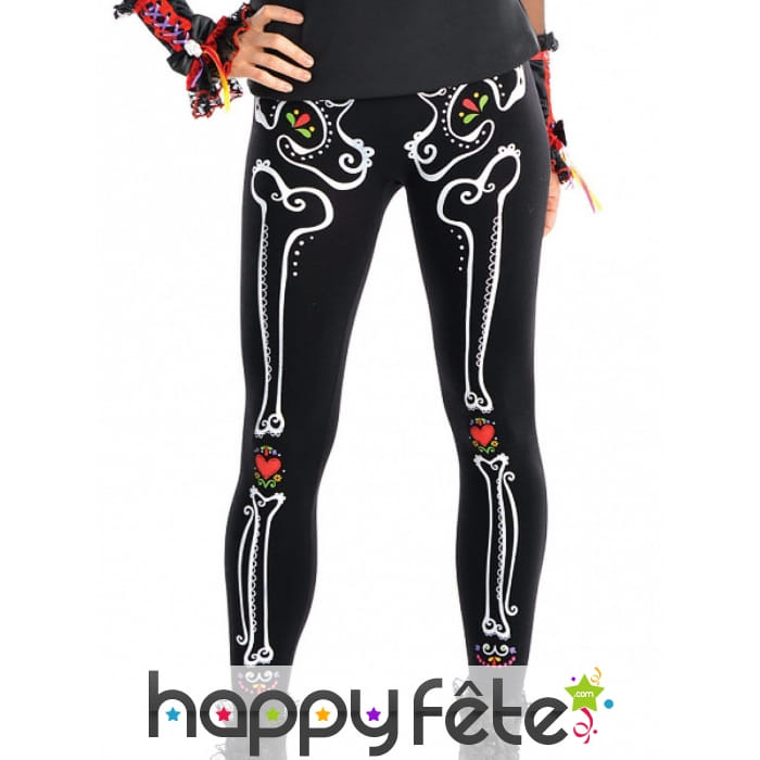 Legging Dia de los Muertos pour femme