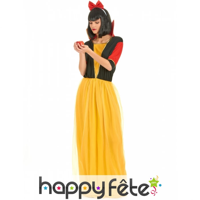 Long déguisement de blanche pour femme