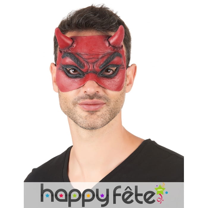 Loup de démon rouge en latex