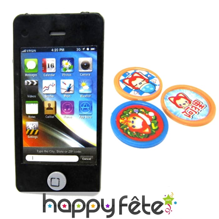 Lance disques en forme de téléphone.