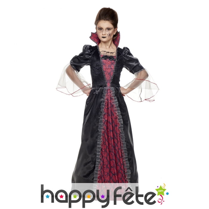 Long déguisement élégant de vampire pour fille