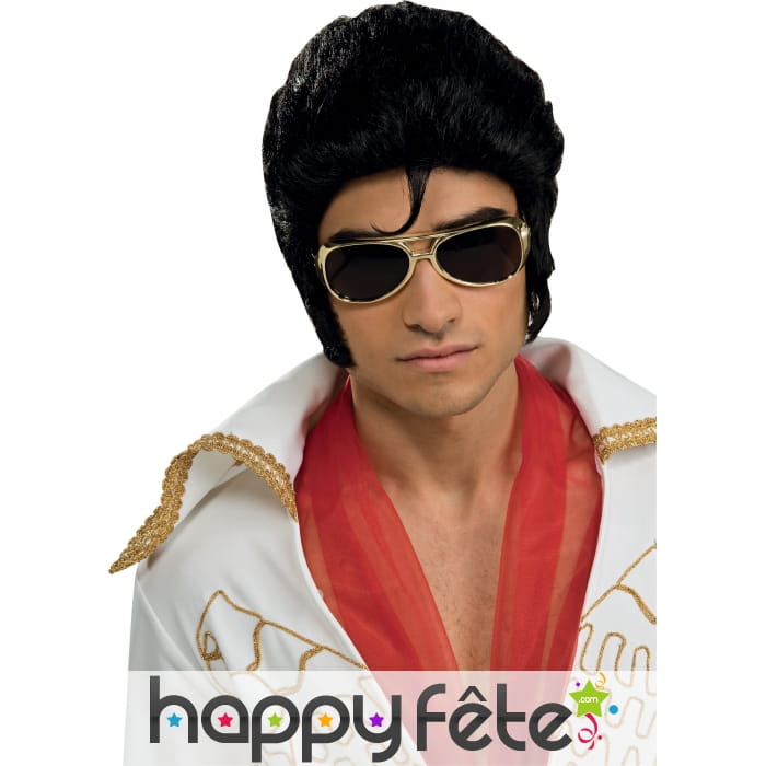 Lunettes d'Elvis avec monture dorée