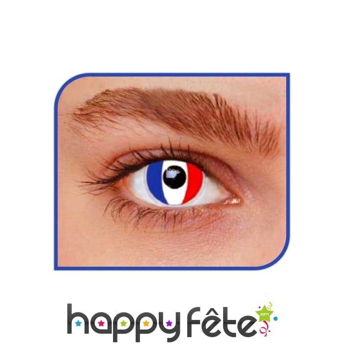 Lentilles drapeau francais
