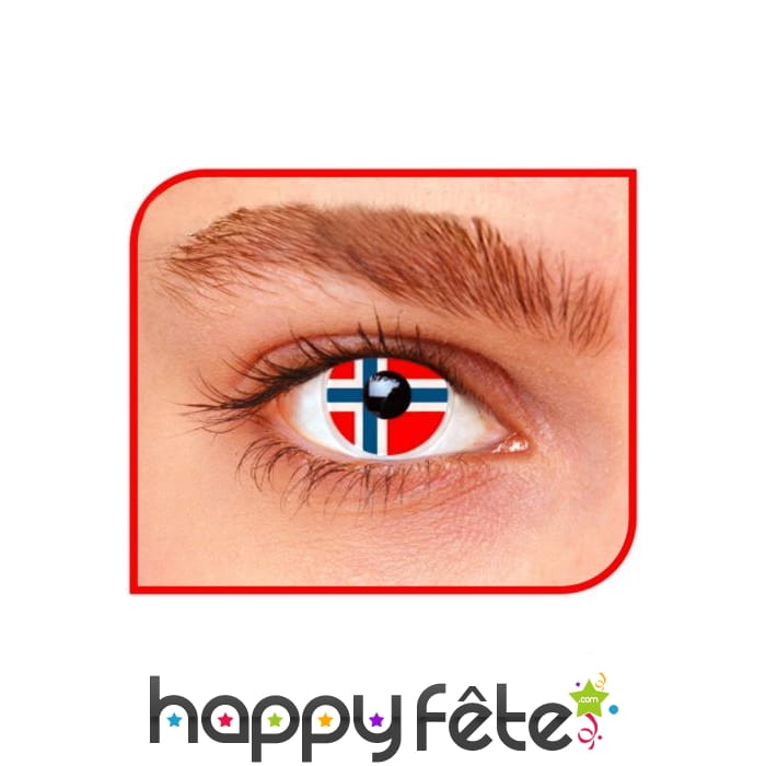 Lentilles drapeau Norvège