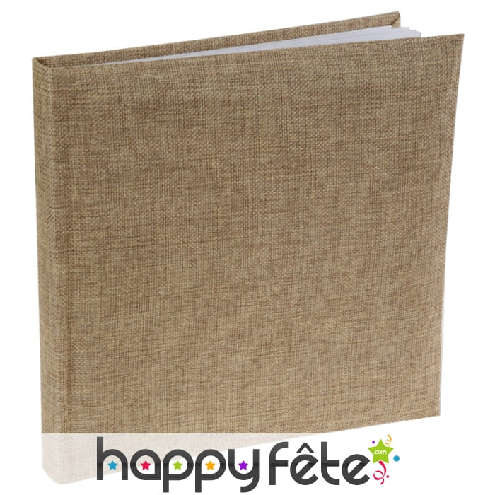Livre d'or en toile de jute, 24cm