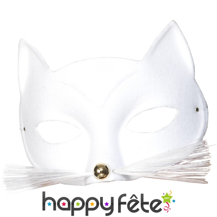 Loup de panthère blanche en velour