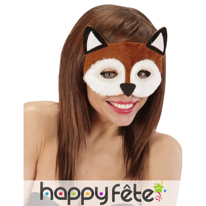 Loup de renard peluche pour adulte