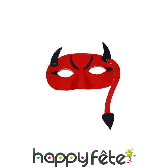 Loup diable rouge avec petites cornes