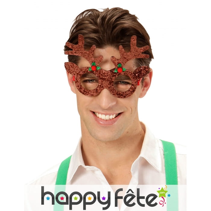 Lunettes de Renne pailleté pour adulte
