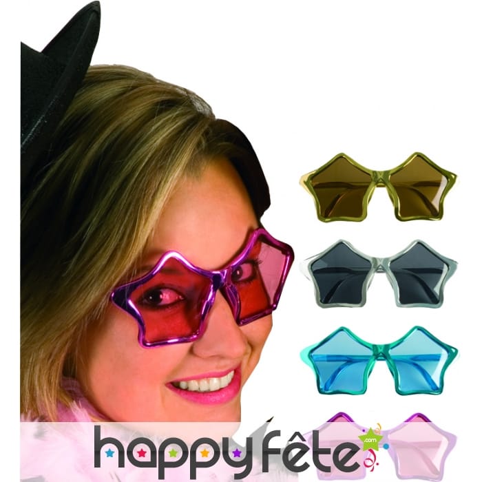 Lunettes de star métallisée. UV400