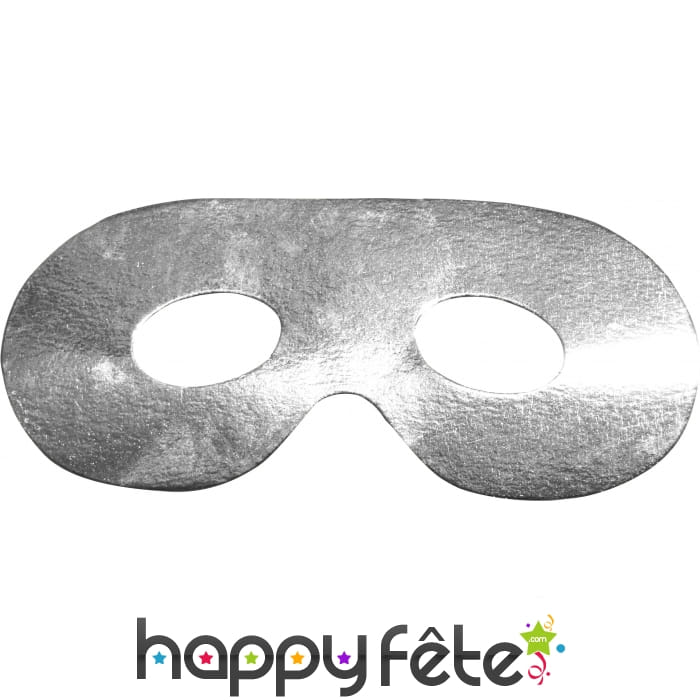 Loup en carton métallisé argenté