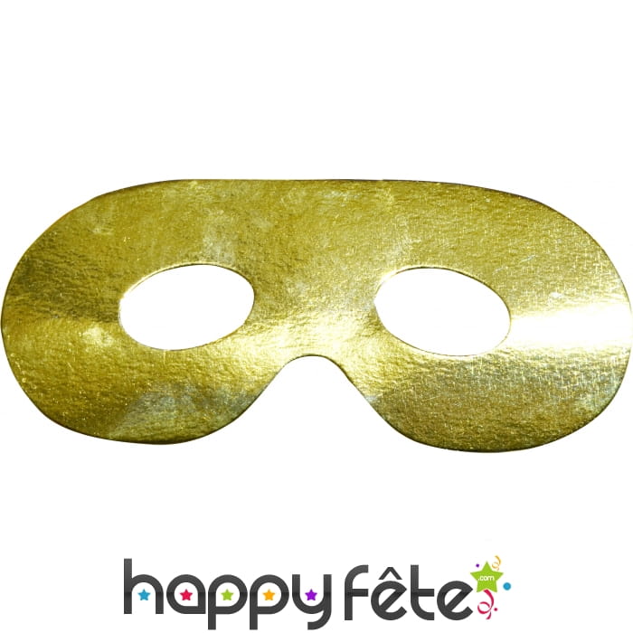 Loup en carton métallisé doré