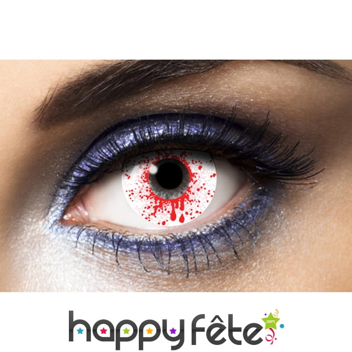 Lentilles éclaboussures de sang