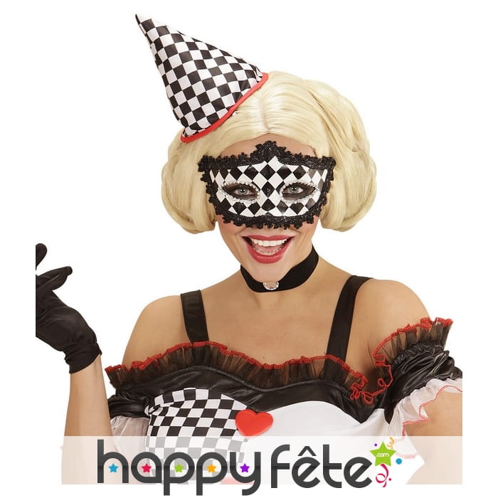 Loup en damier noir et blanc