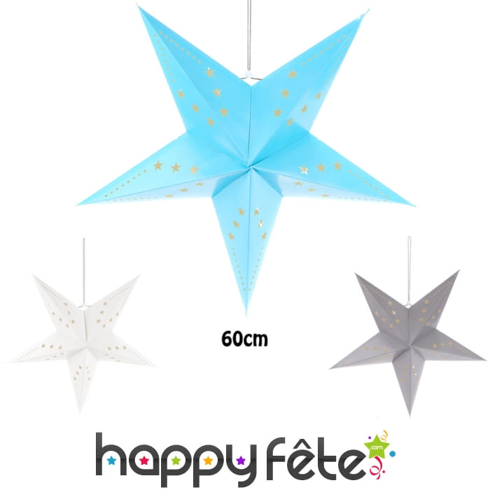 Lanterne en forme d'étoile de 60cm
