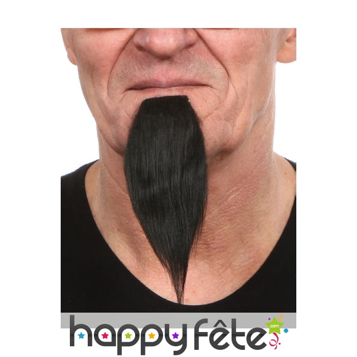 Longue et fine barbichette noire