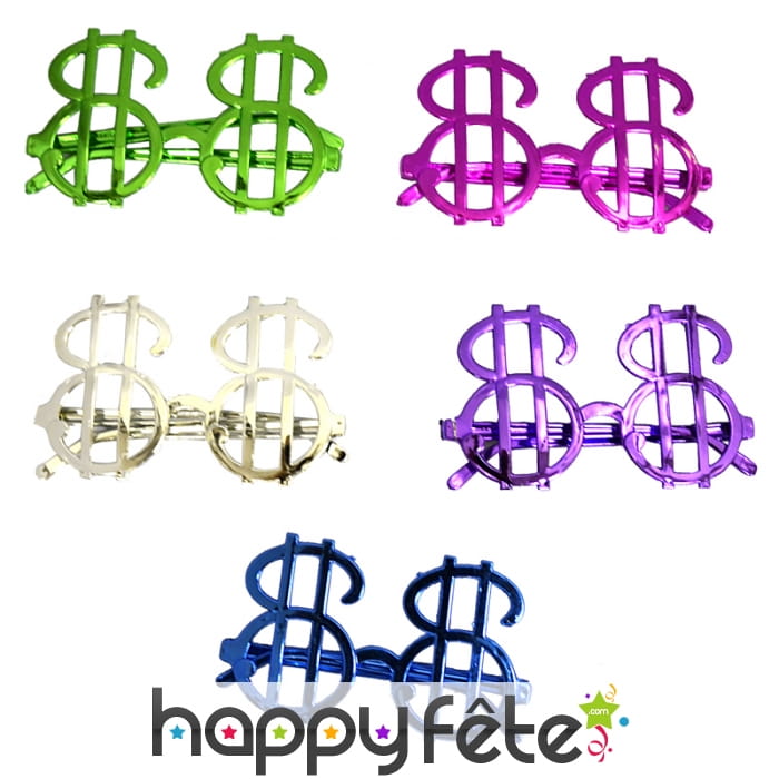 Lunettes en forme de dollar