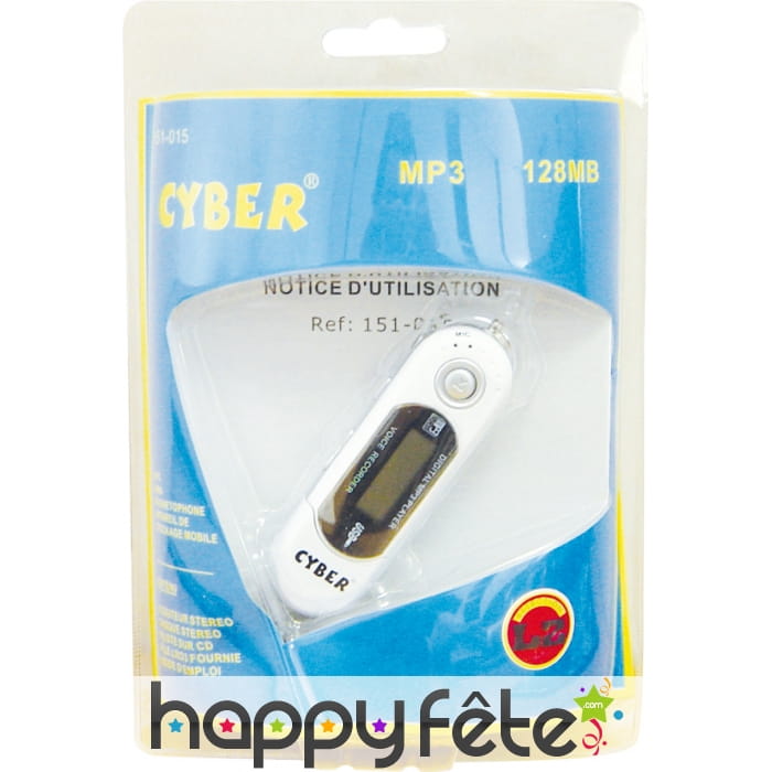 Lecteur/enregistreur mp3 de 128 mo