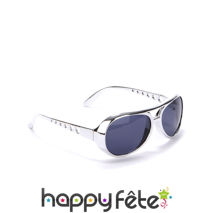 Lunettes Elvis monture argentée