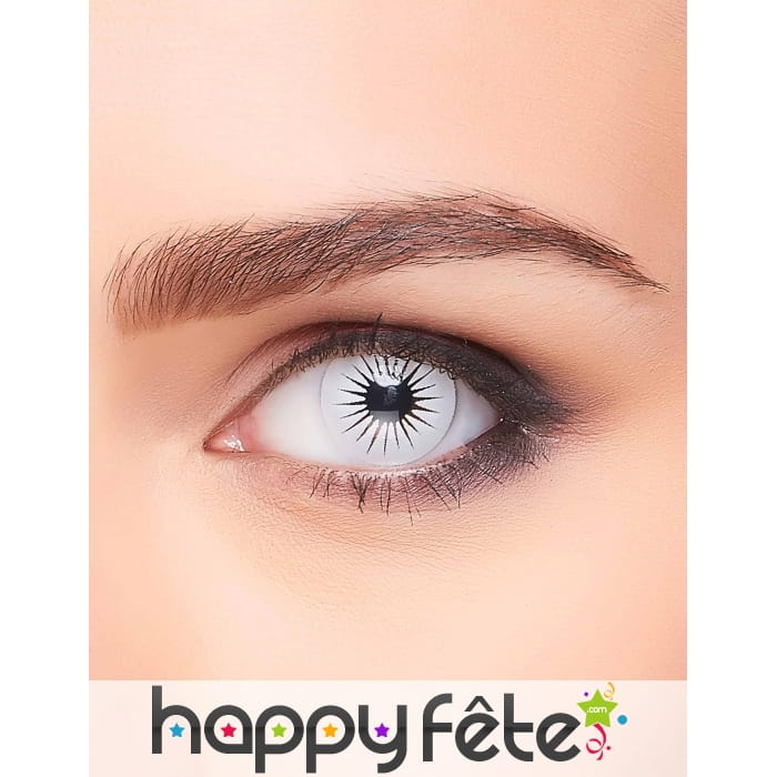 Lentilles étoile noire sur fond blanc