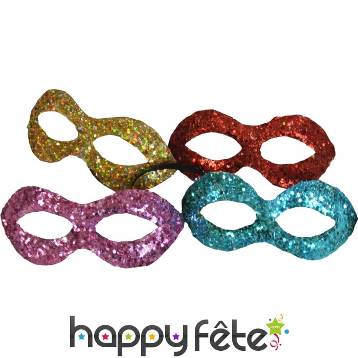 Loup en paillettes brillante