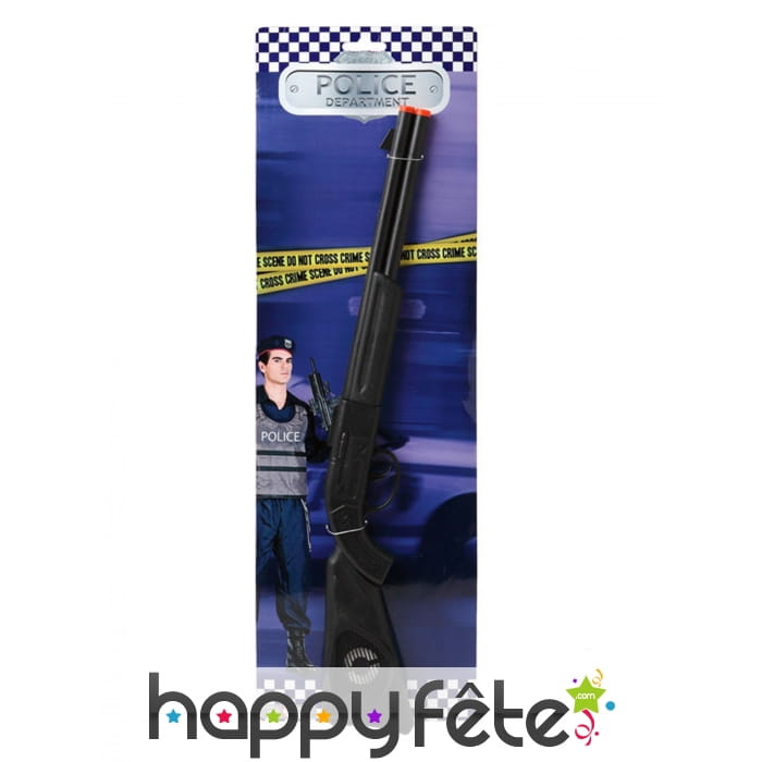 Long fusil noir de police department en plastique