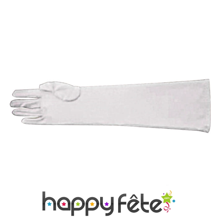Longs gants blancs de 40 cm