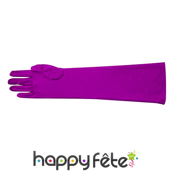 Longs gants fuchsia, 40 cm