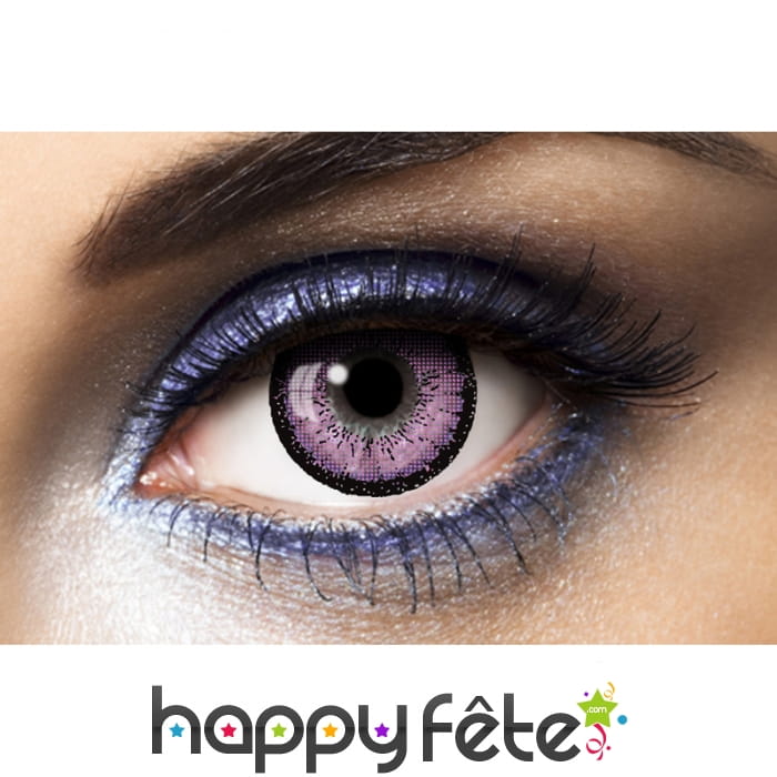 Lentilles grands yeux violettes