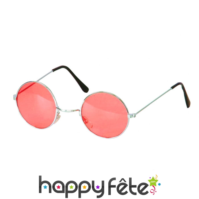 Lunettes hippies rouges. Protection uv