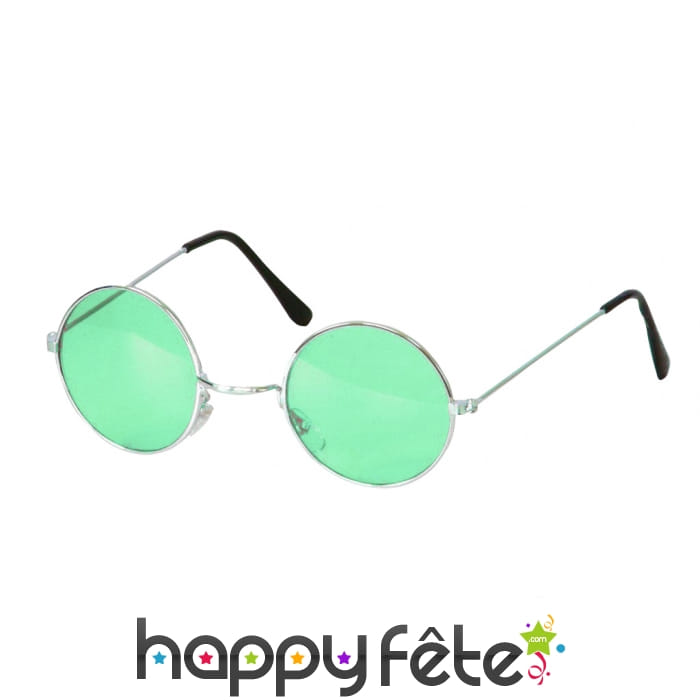 Lunettes hippies vertes. Protection uv