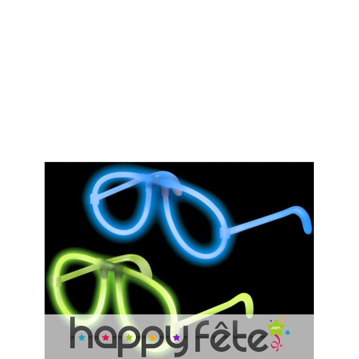 Lunettes lumineuses bleu vert
