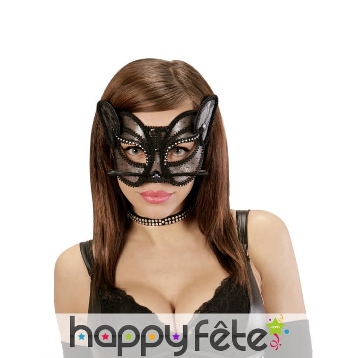 Large loup de chat noir