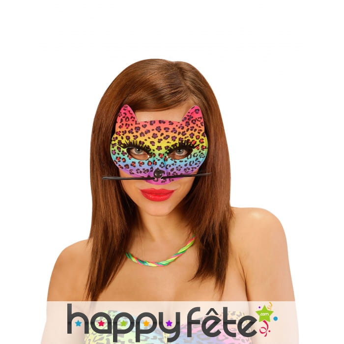 Large Loup de léopard multicolore