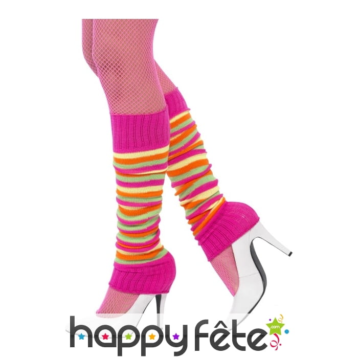 Legwarmers lignées et multicolores