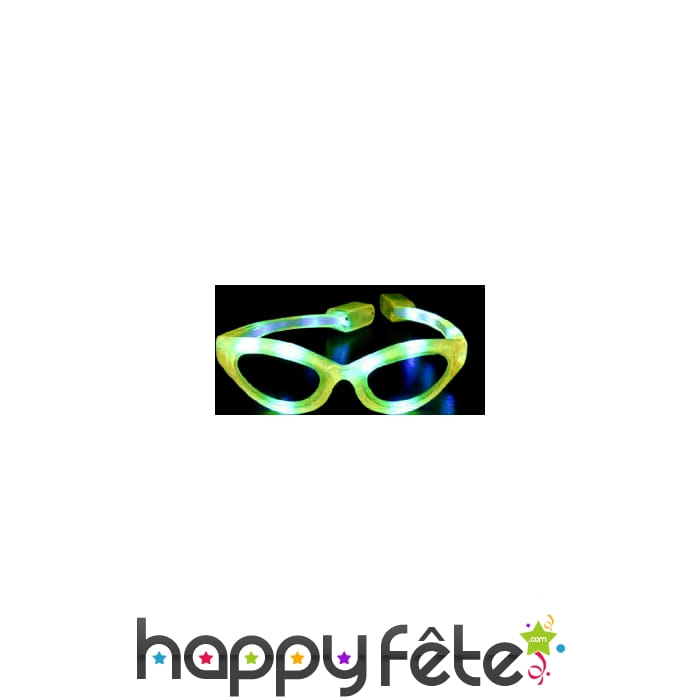 Lunettes lumineuses jaune, verte