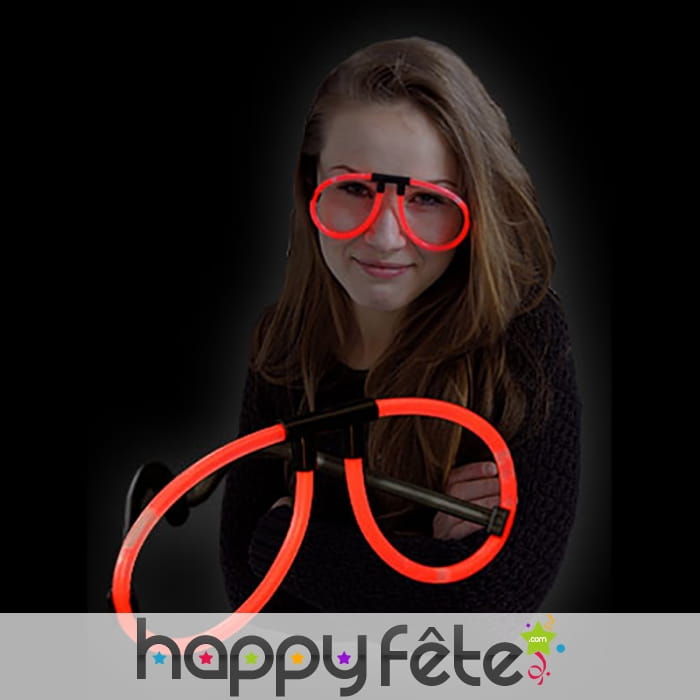 Lunettes lumineuses rouges