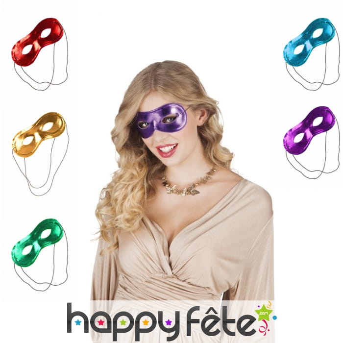 Loup métallisé en plastique souple