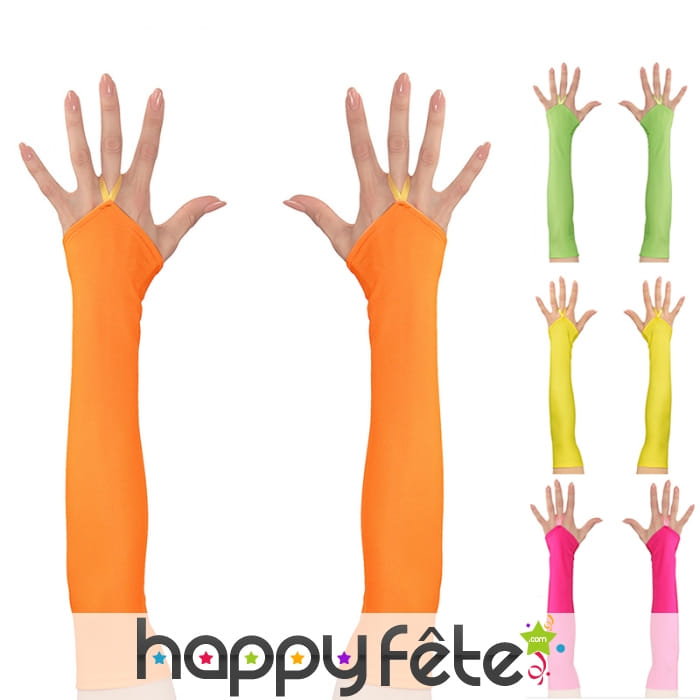 Longues mitaines fluo